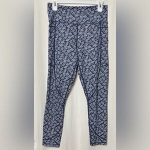 Zyia Active Navy Haystack Light N Tight 7/8 Leggings Size 8/10